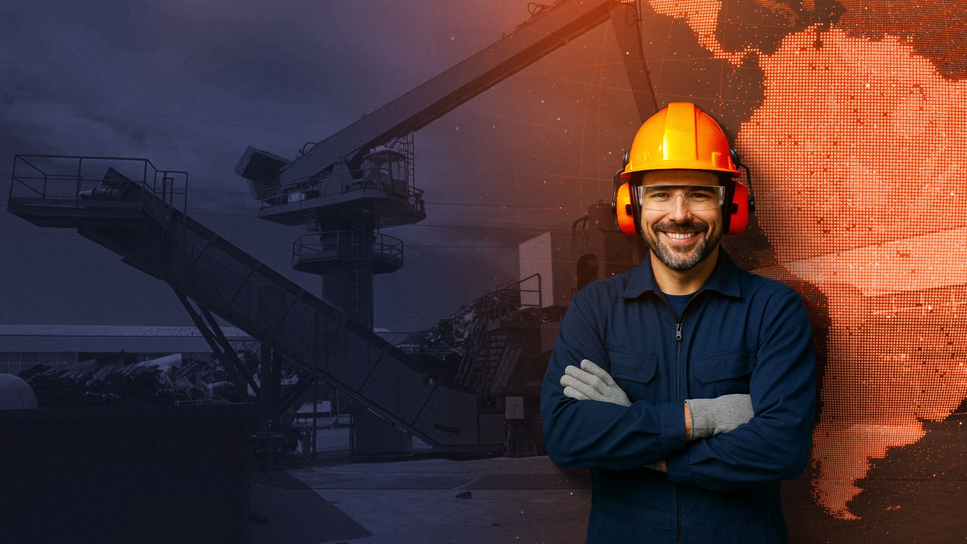 Técnico especializado da Hidroamérica com equipamento industrial